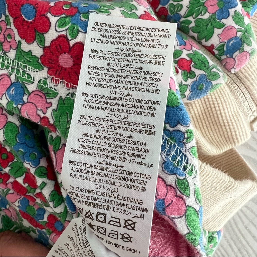 Mini Boden Floral Hooded Jacket in Pink, Green, Blue - Picture 3 of 8